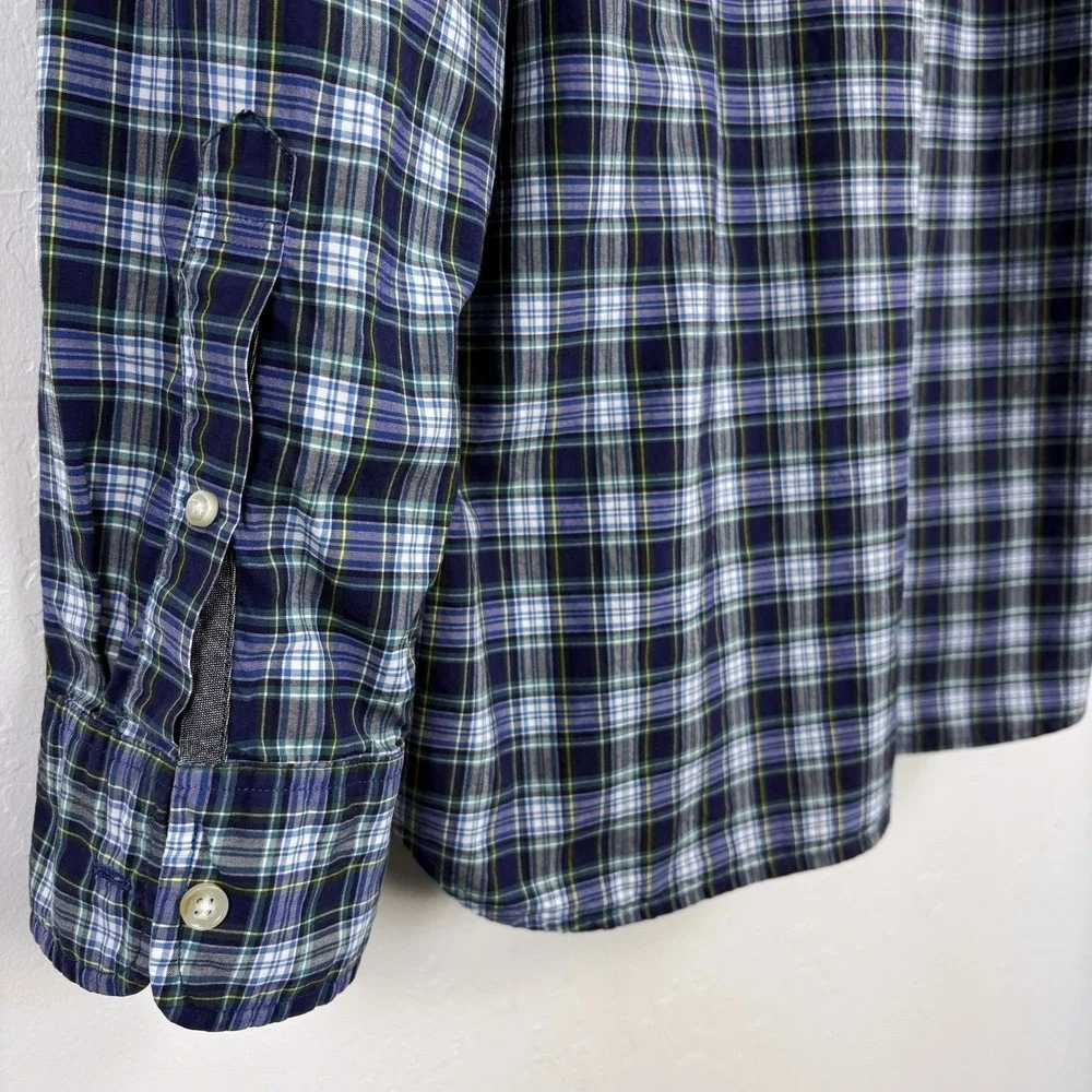 J.Crew Tartan Plaid Shirt XL Cotton Jenna Lyons Heritage Prep Campus Collegiate‎